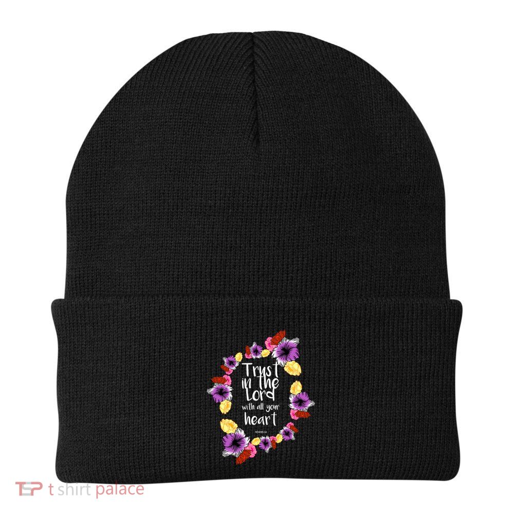 Trust In The Lord Scriptural Quote Biblical Beanie