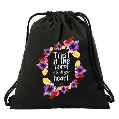 Trust In The Lord Scriptural Quote Biblical Drawstring Bag