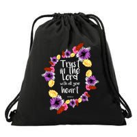 Trust In The Lord Scriptural Quote Biblical Drawstring Bag