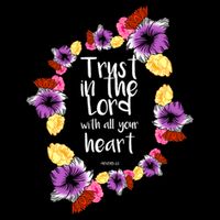 Trust In The Lord Scriptural Quote Biblical Flat Bill Trucker Hat