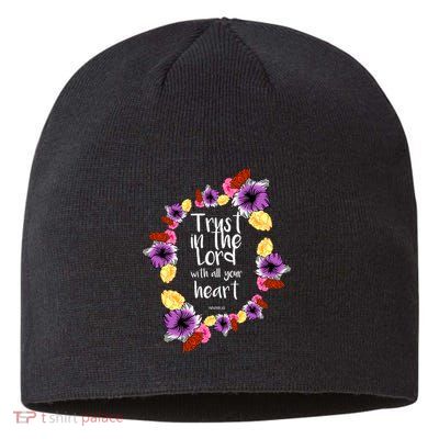 Trust In The Lord Scriptural Quote Biblical Sustainable Beanie