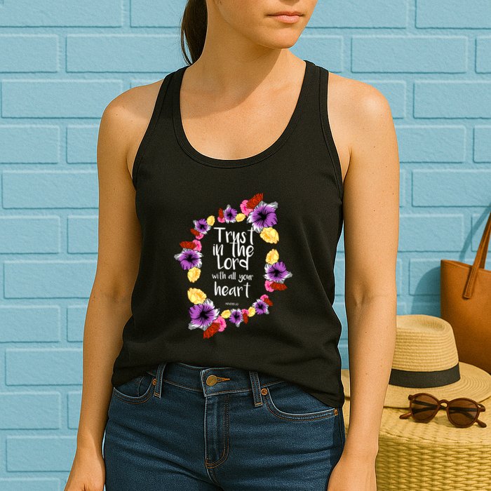 Trust In The Lord Scriptural Quote Biblical Womens Tank Top