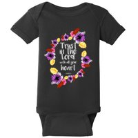 Trust In The Lord Scriptural Quote Biblical Baby Bodysuit