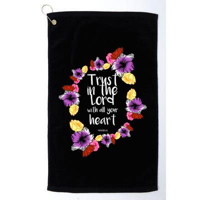 Trust In The Lord Scriptural Quote Biblical Golf Towel