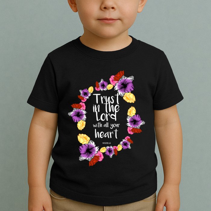 Trust In The Lord Scriptural Quote Biblical Toddler T-Shirt