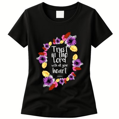 Trust In The Lord Scriptural Quote Biblical Womens T-Shirt