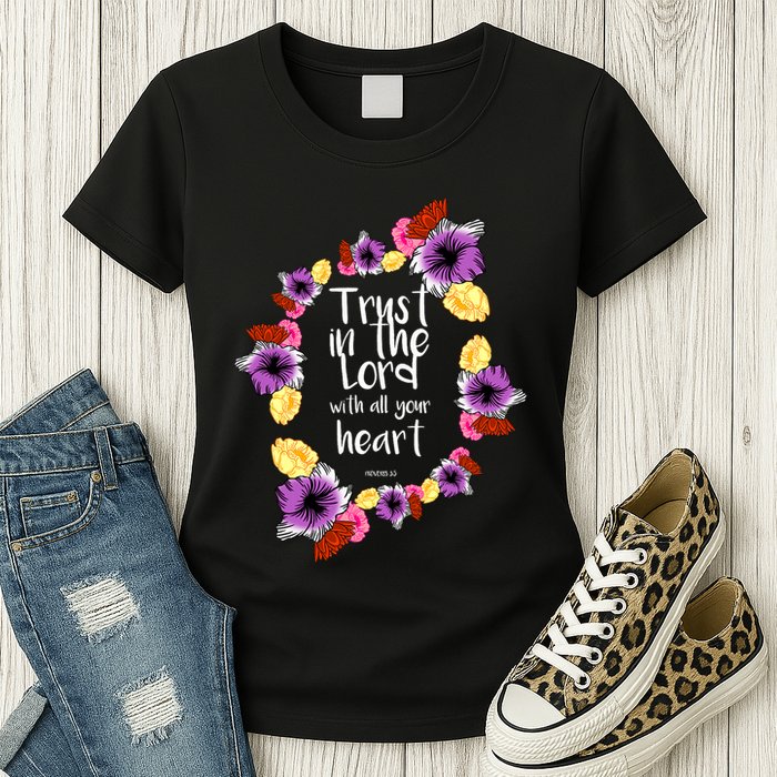 Trust In The Lord Scriptural Quote Biblical Womens T-Shirt