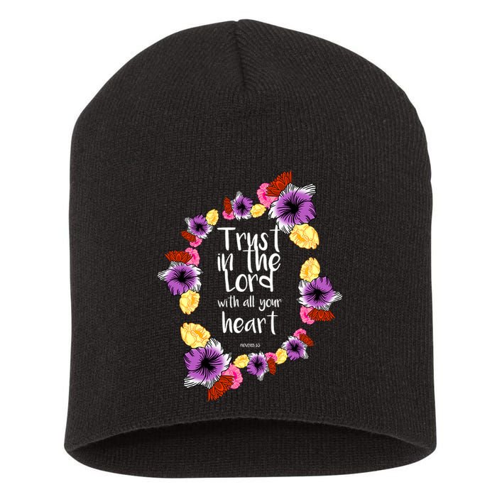 Trust In The Lord Scriptural Quote Biblical Short Acrylic Beanie
