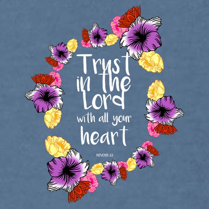 Trust In The Lord Scriptural Quote Biblical Garment-Dyed Sweatshirt