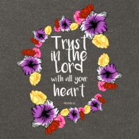 Trust In The Lord Scriptural Quote Biblical Cotton Canvas Backpack