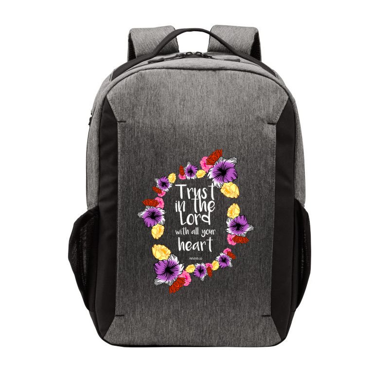 Trust In The Lord Scriptural Quote Biblical Vector Backpack