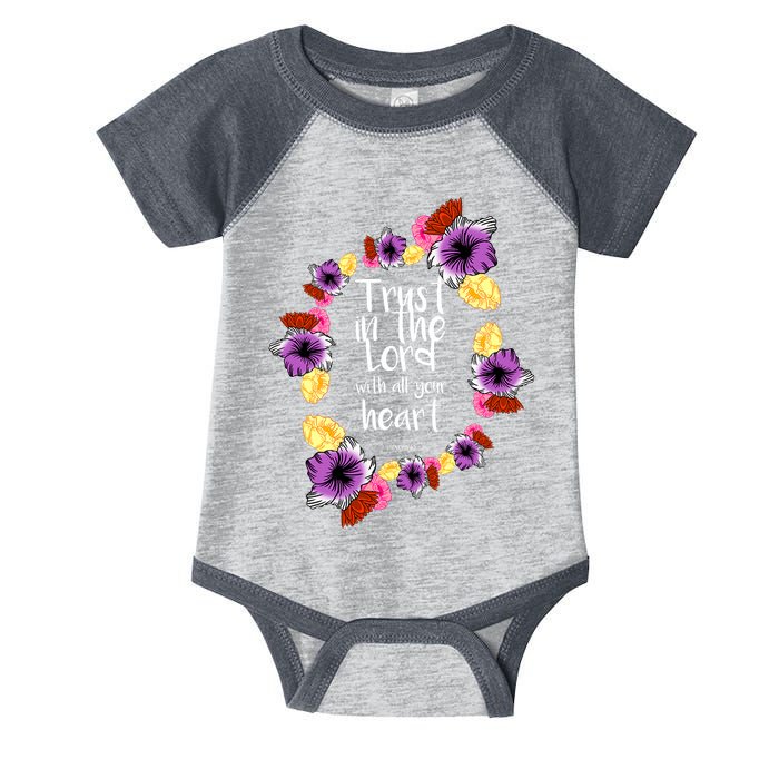 Trust In The Lord Scriptural Quote Biblical Infant Baby Jersey Bodysuit