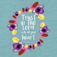 Trust In The Lord Scriptural Quote Biblical Sueded Cloud Jersey T-Shirt