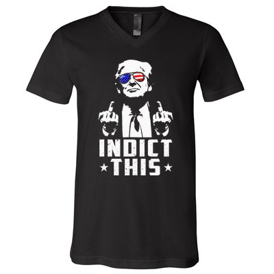 Trump Indict This Political Arrest For Republican V-Neck T-Shirt