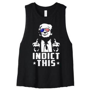 Trump Indict This Political Arrest For Republican Women's Racerback Cropped Tank