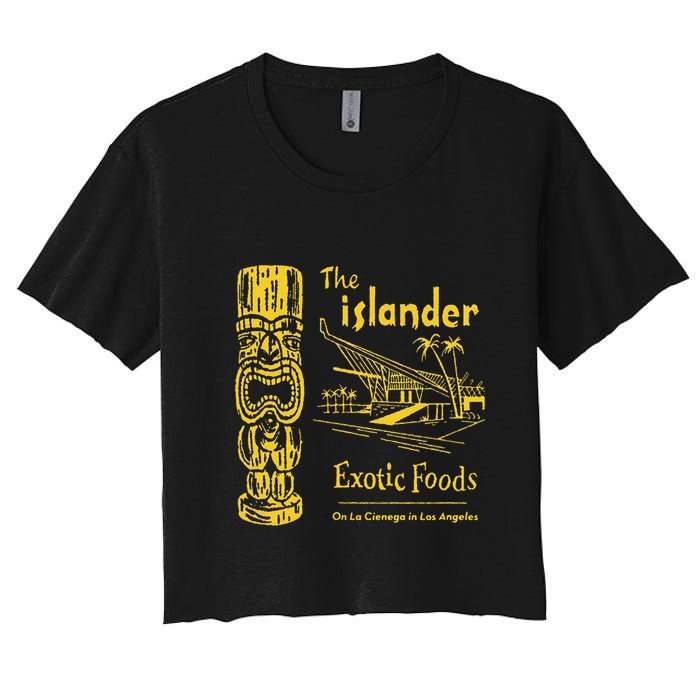 The Islander Tiki Bar Los Angeles Women's Crop Top Tee