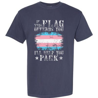 Transg If This Flag Offends You Transg Rainbow Pride Garment-Dyed Heavyweight T-Shirt