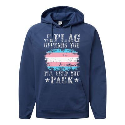 Transg If This Flag Offends You Transg Rainbow Pride Performance Fleece Hoodie