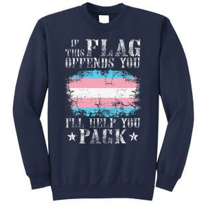 Transg If This Flag Offends You Transg Rainbow Pride Sweatshirt