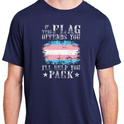 Transg If This Flag Offends You Transg Rainbow Pride Adult ChromaSoft Performance T-Shirt