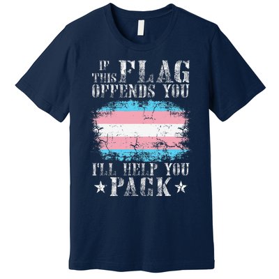 Transg If This Flag Offends You Transg Rainbow Pride Premium T-Shirt