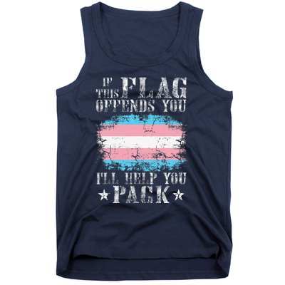 Transg If This Flag Offends You Transg Rainbow Pride Tank Top