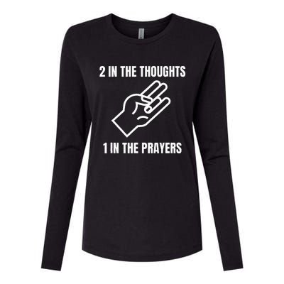 Two In The Thoughts One In The Prayers Womens Cotton Relaxed Long Sleeve T-Shirt