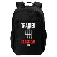 Trained In The Classical Arts Funny Manual Transmission Car Backpack