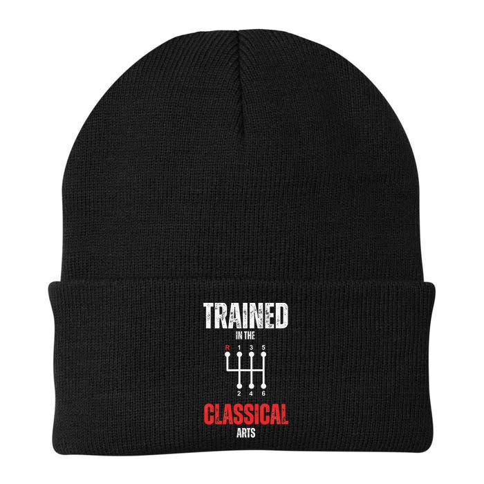 Trained In The Classical Arts Funny Manual Transmission Car Beanie