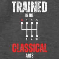Trained In The Classical Arts Funny Manual Transmission Car Vector Backpack