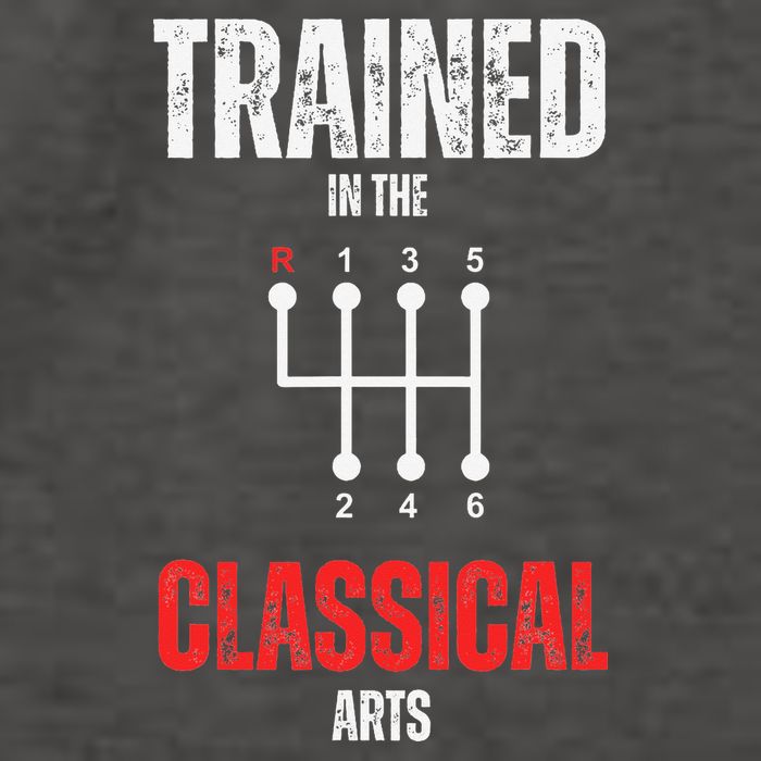 Trained In The Classical Arts Funny Manual Transmission Car Vector Backpack