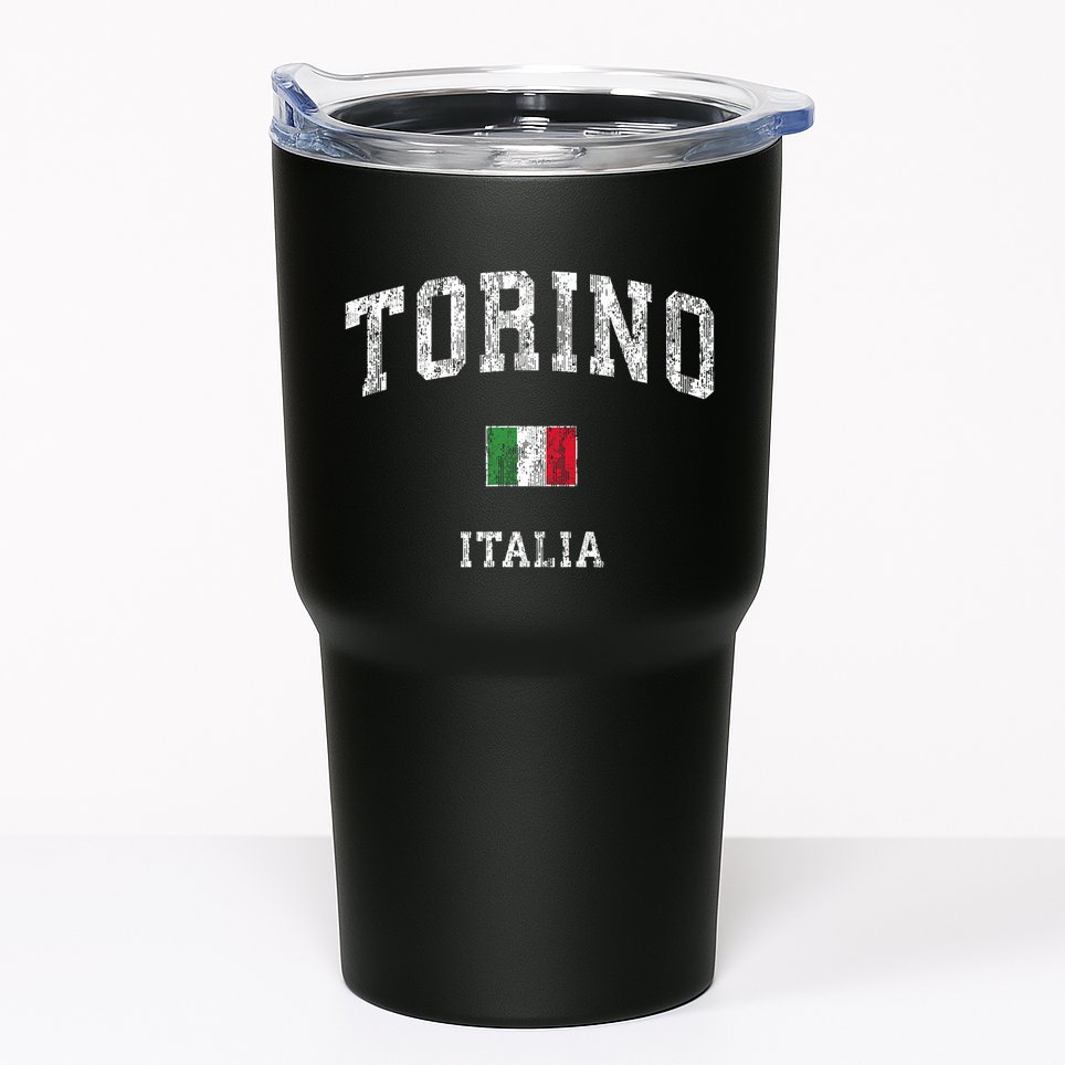 Turin Italy Torino Italia Vintage Athletic Sports Design Tumbler