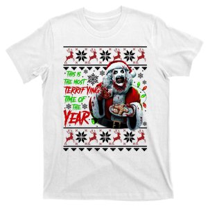 This Is The Most Terrifying Time Of The Year Art The Clown Santa Christmas T-Shirt