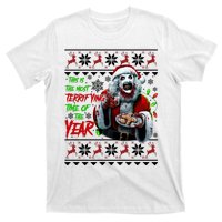 This Is The Most Terrifying Time Of The Year Art The Clown Santa Christmas T-Shirt