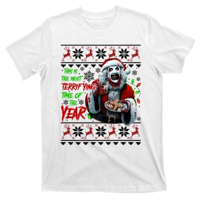 This Is The Most Terrifying Time Of The Year Art The Clown Santa Christmas T-Shirt