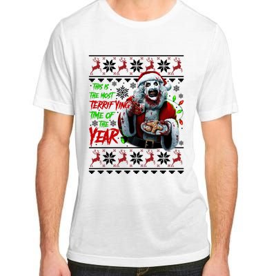 This Is The Most Terrifying Time Of The Year Art The Clown Santa Christmas Adult ChromaSoft Performance T-Shirt