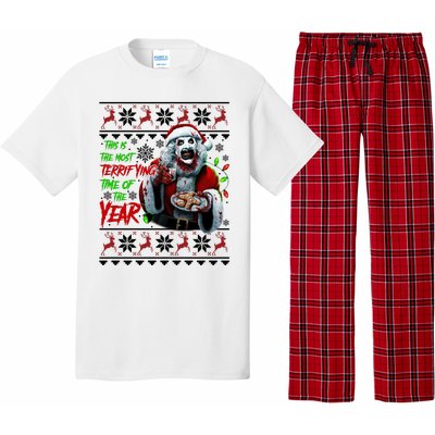 This Is The Most Terrifying Time Of The Year Art The Clown Santa Christmas Pajama Set