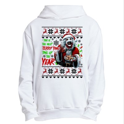 This Is The Most Terrifying Time Of The Year Art The Clown Santa Christmas Urban Pullover Hoodie