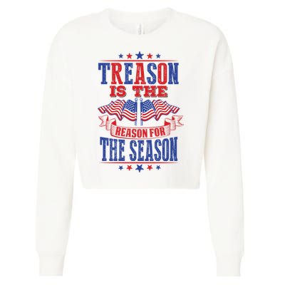 Treason Is The Reason For The Season Cropped Pullover Crew