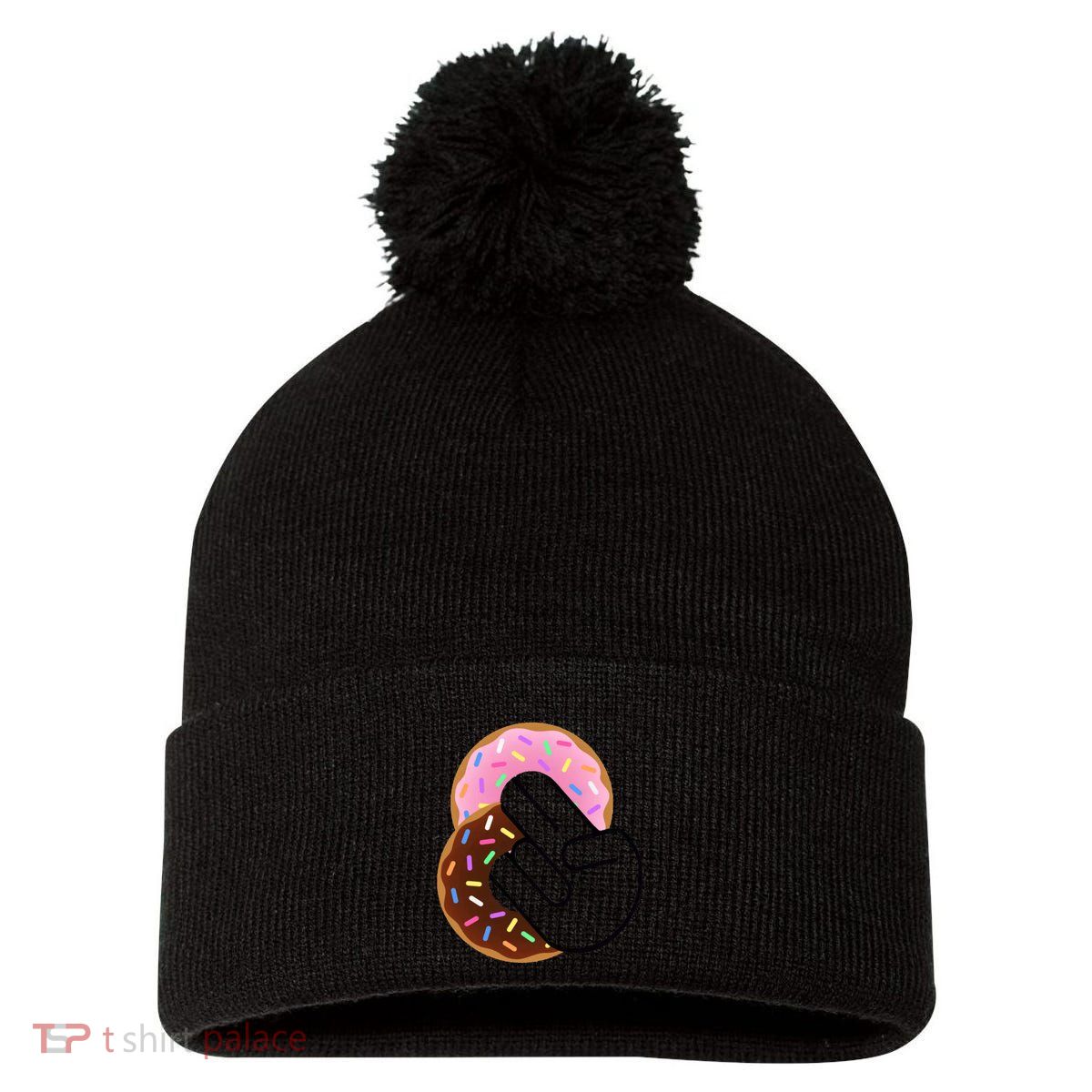 Two In The Pink One In The Stink Pom Pom 12in Knit Beanie