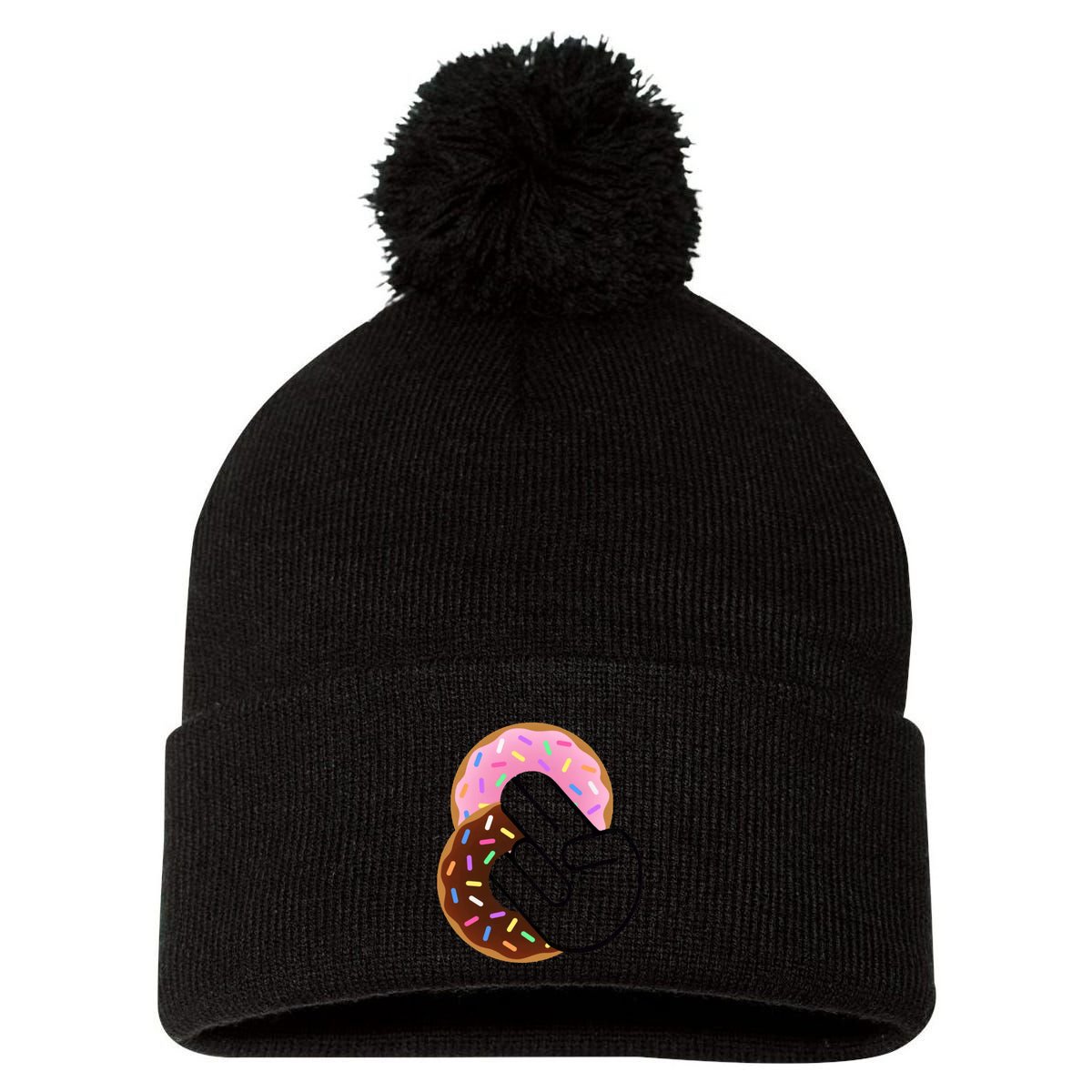 Two In The Pink One In The Stink Pom Pom 12in Knit Beanie