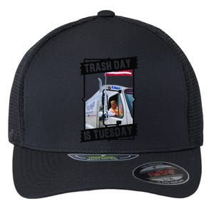 Tuesday Is Trash Day;Trash Day Is Tuesday Flexfit Unipanel Trucker Cap