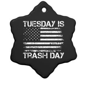 Tuesday Is Trash Day Funny Political Quote Trash Election Ceramic Star Ornament