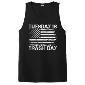 Tuesday Is Trash Day Funny Political Quote Trash Election PosiCharge Competitor Tank