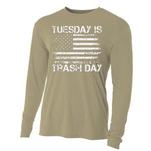 Tuesday Is Trash Day Funny Political Quote Trash Election Cooling Performance Long Sleeve Crew