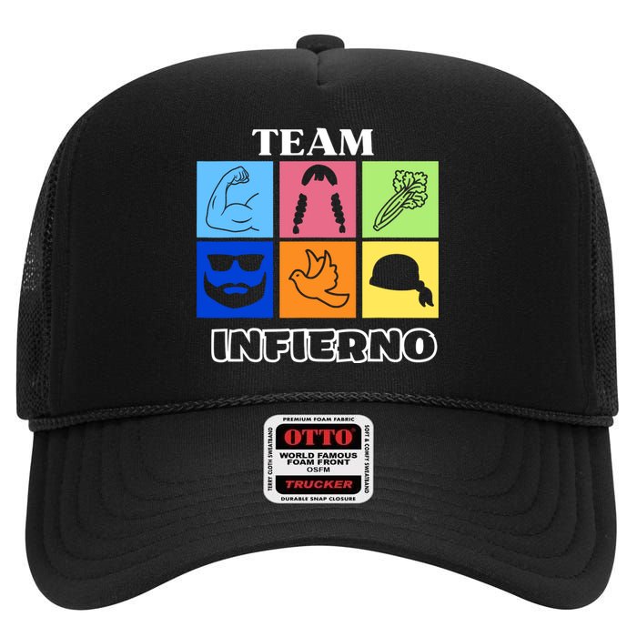 Team Infierno High Crown Mesh Back Trucker Hat