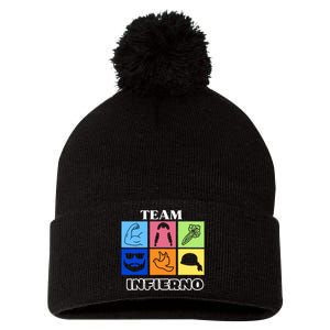 Team Infierno Pom Pom 12in Knit Beanie