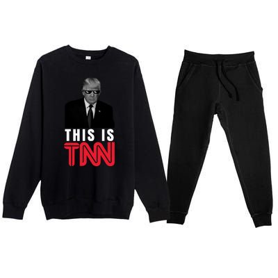 This Is TNN Funny Donald Trump Republican Premium Crewneck Sweatsuit Set