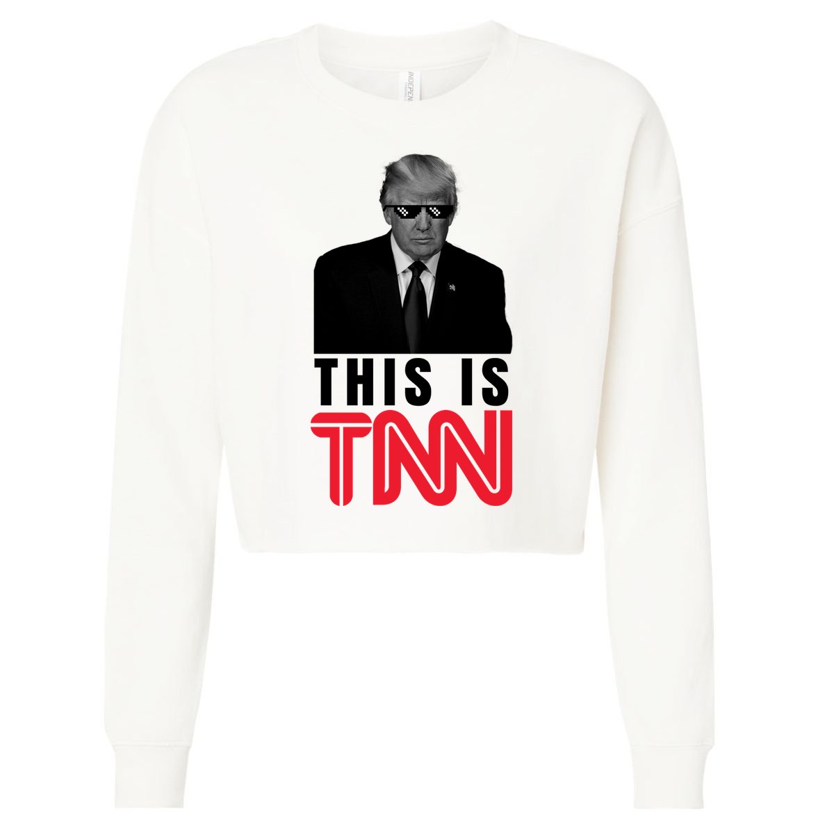 This Is TNN Funny Donald Trump Republican Cropped Pullover Crew