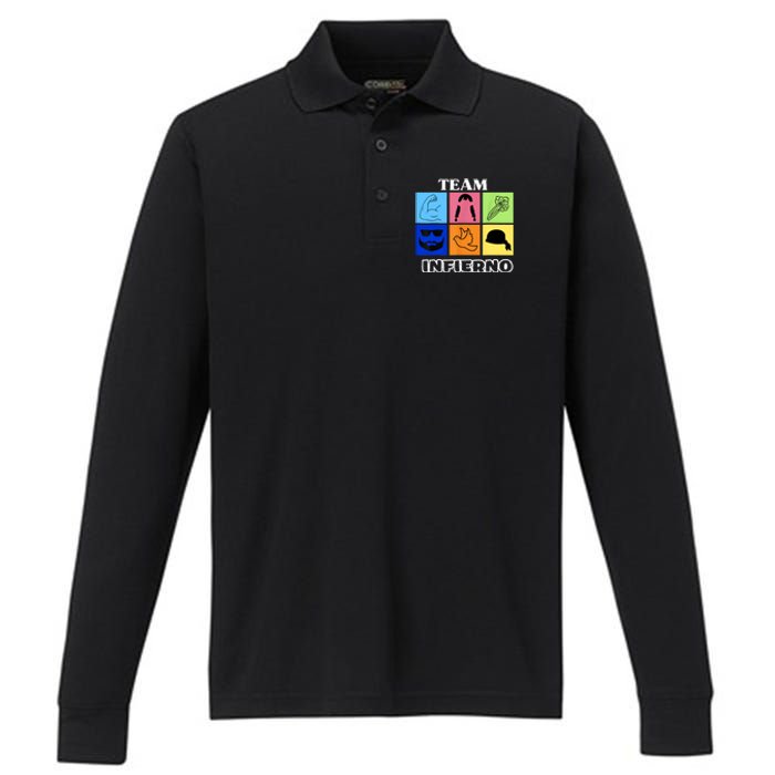 Team Infierno Performance Long Sleeve Polo